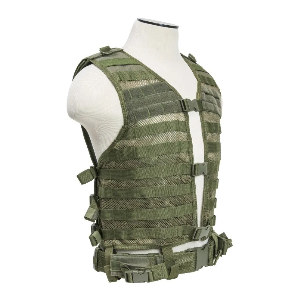 VISM Tactical MOLLE Vest w/ Hydration Pouch & Belt by NcSTAR