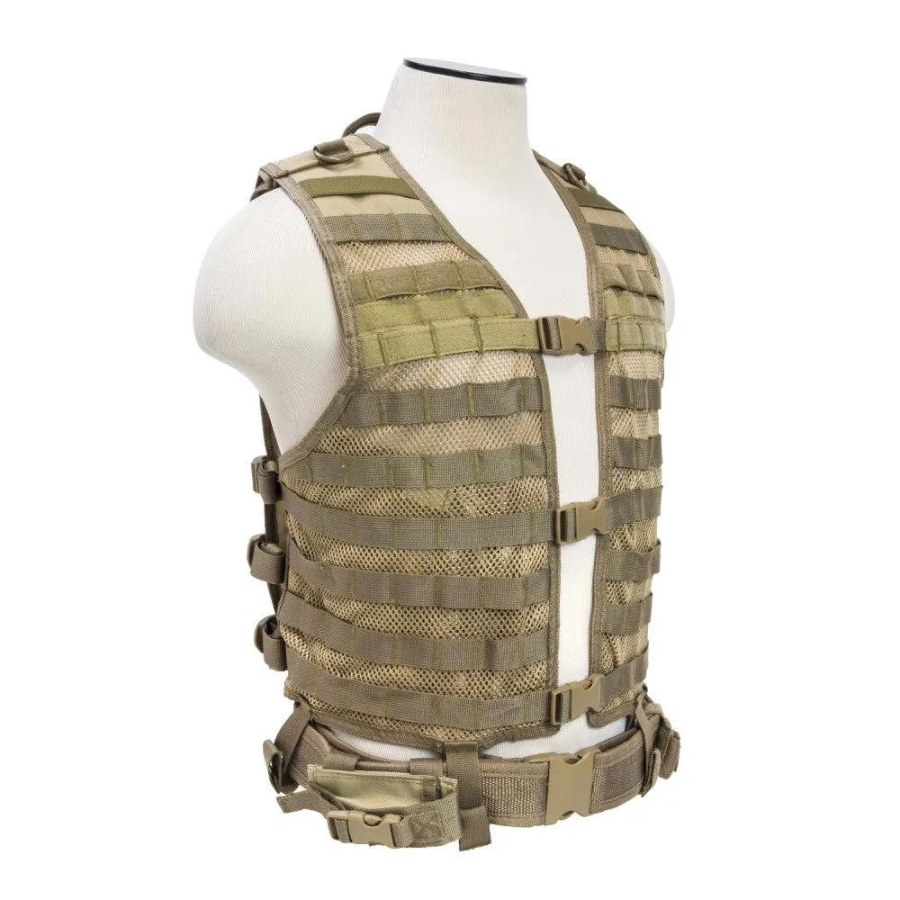 VISM Tactical MOLLE Vest w/ Hydration Pouch & Belt by NcSTAR