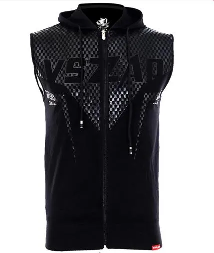 Vszap Sharp VTT019 MMA Vest Hooded Zipper Tank Top S-4XL