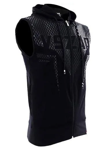 Vszap Sharp VTT019 MMA Vest Hooded Zipper Tank Top S-4XL