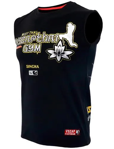 Vszap VTT008 Muay Thai Boxing Vest Tank Top S-4XL Black