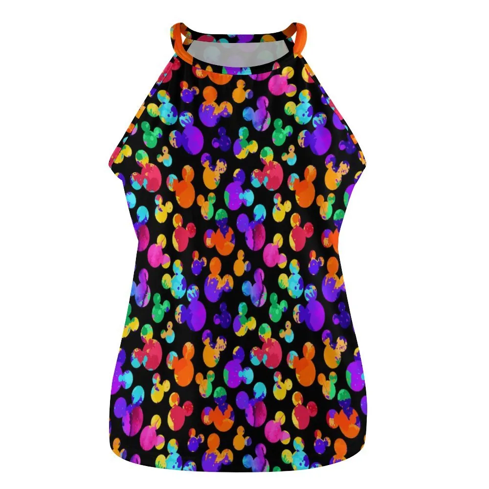 Watercolor Women's Round-Neck Vest Tank Top