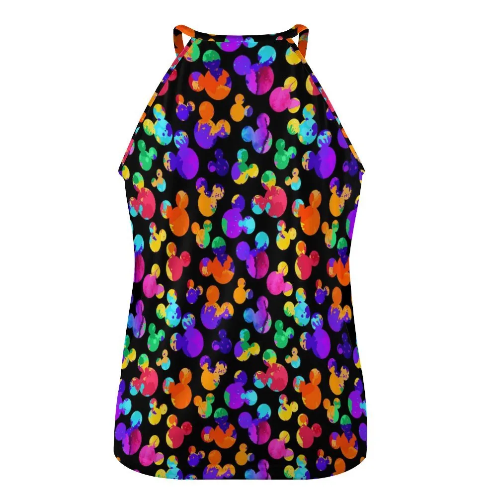 Watercolor Women's Round-Neck Vest Tank Top