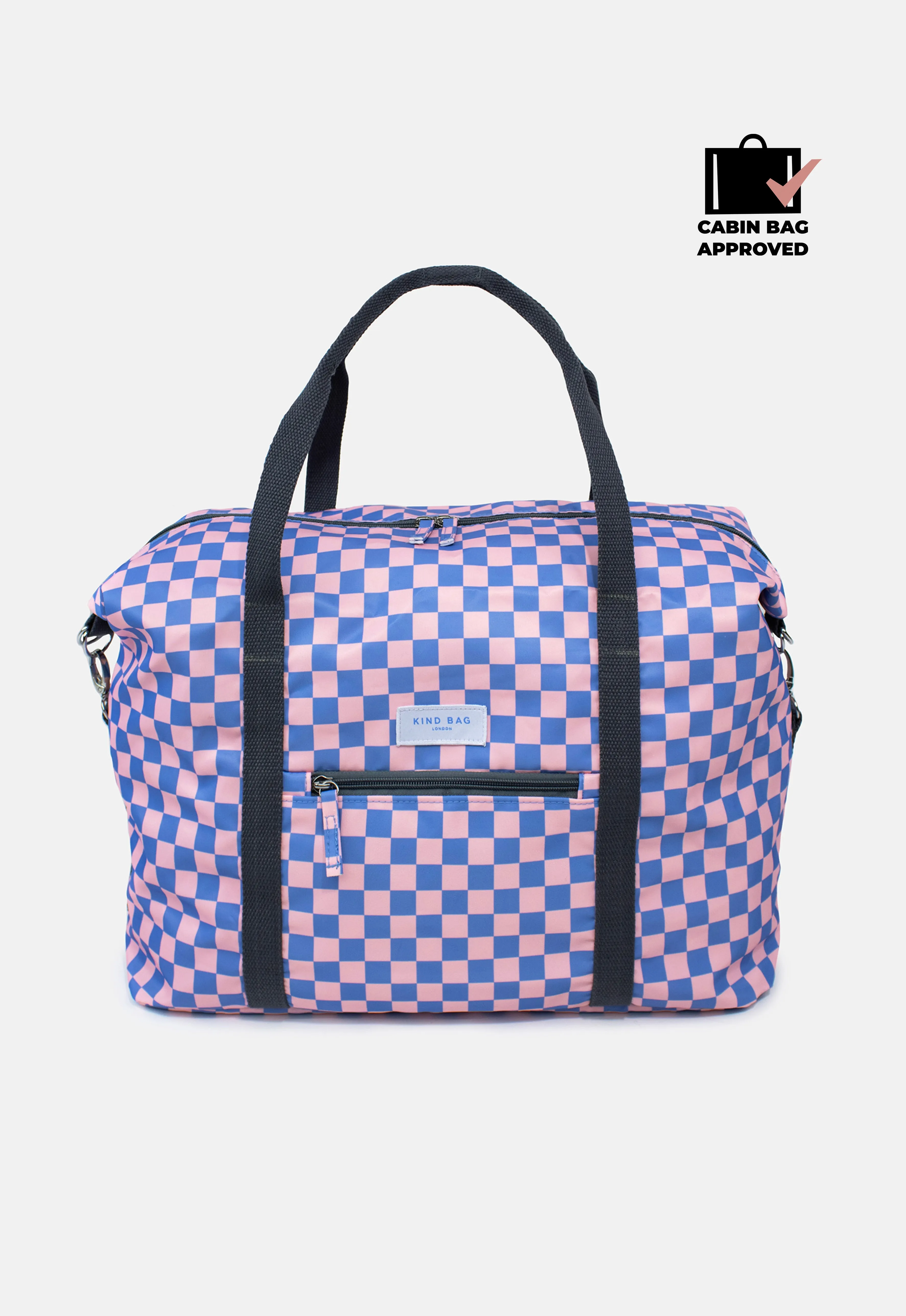 Weekender Bag | Checkerboard Blue & Pink