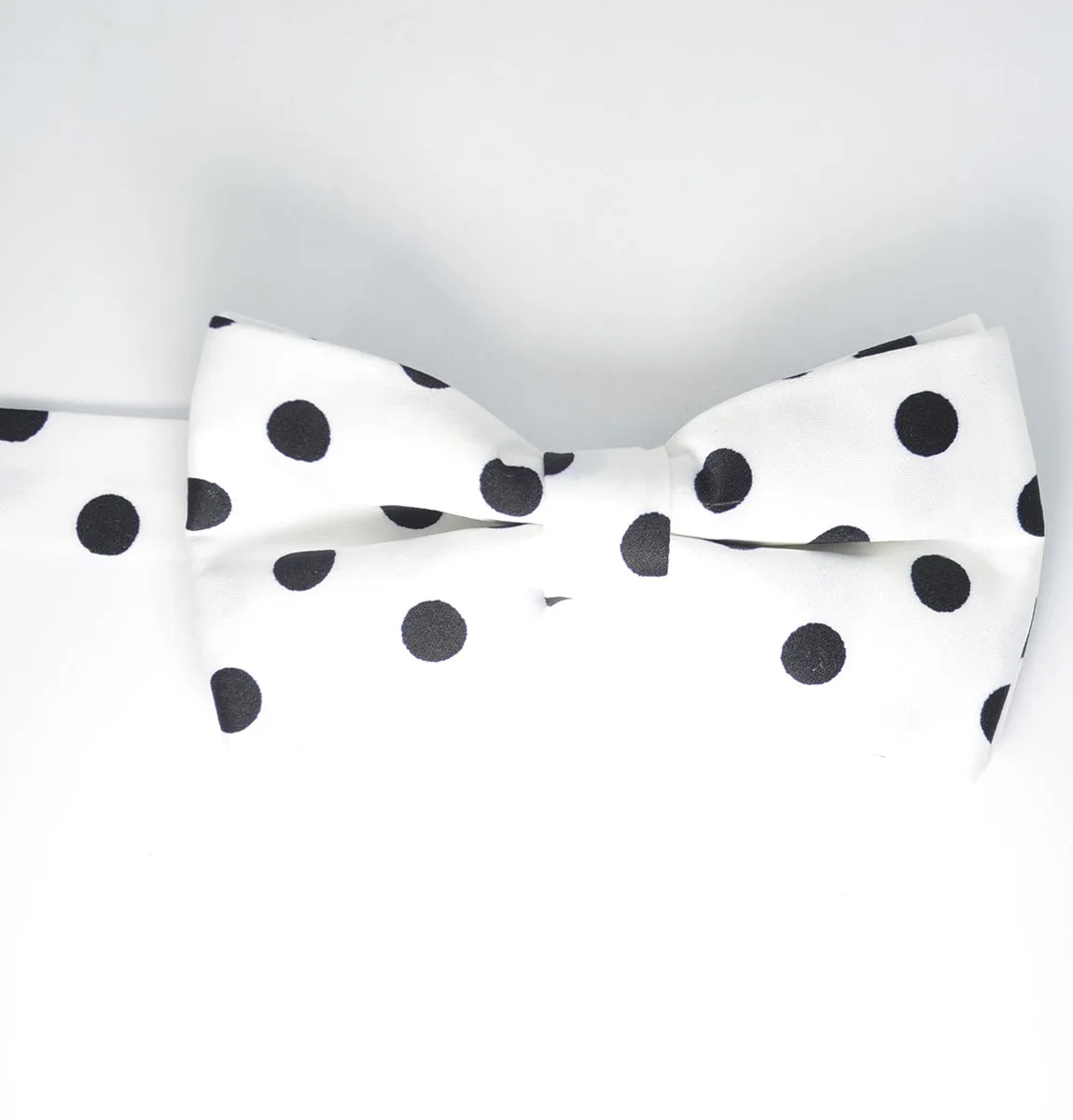 White and Black Polka Dot Tuxedo Vest Set