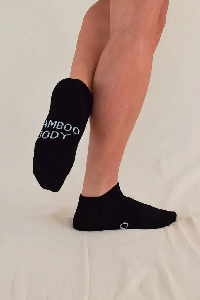 Women's Bamboo Ankle Socks 2 Pack - Black