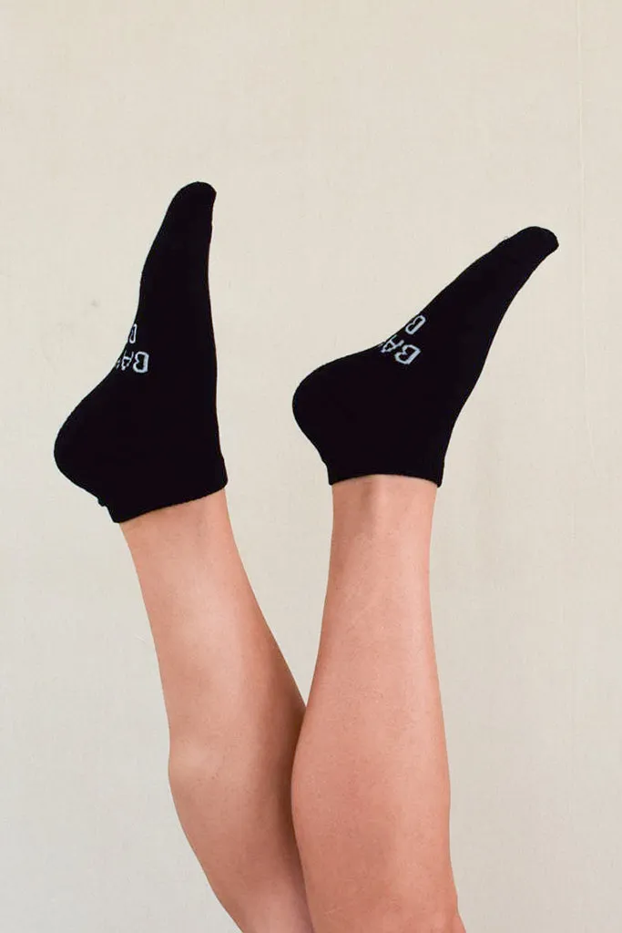 Women's Bamboo Ankle Socks 2 Pack - Black