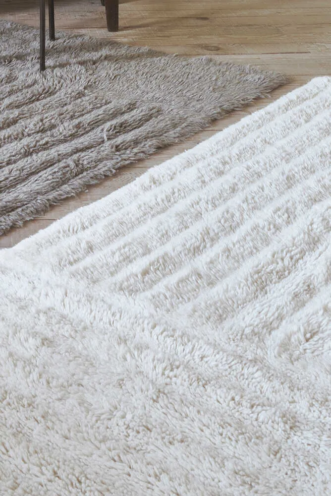 WOOL AREA RUG DUNES WHITE