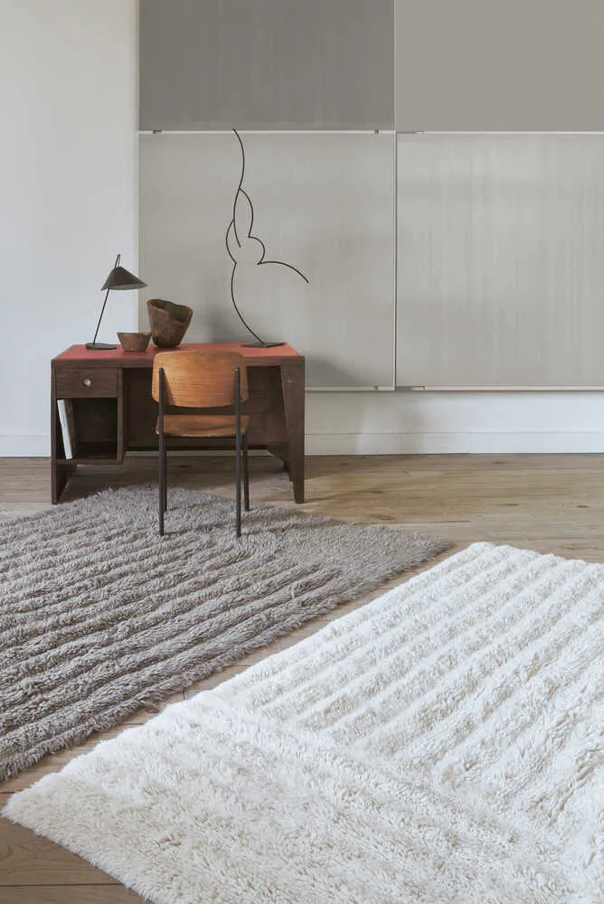 WOOL AREA RUG DUNES WHITE