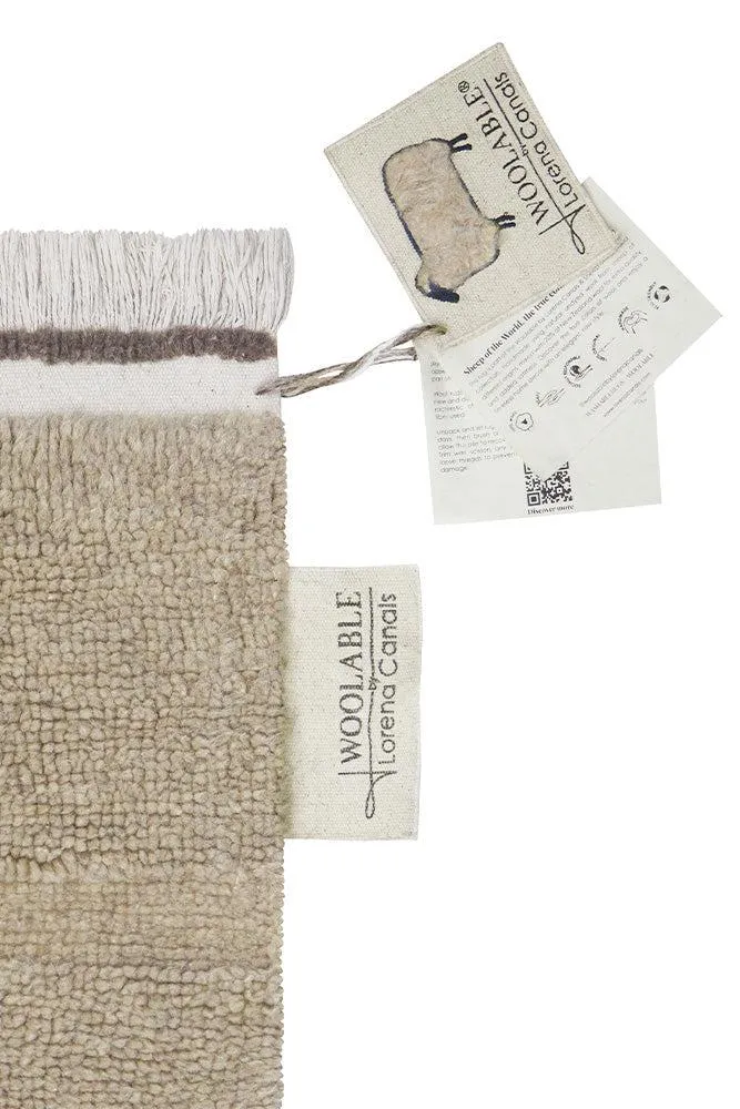 WOOL AREA RUG STEPPE BEIGE