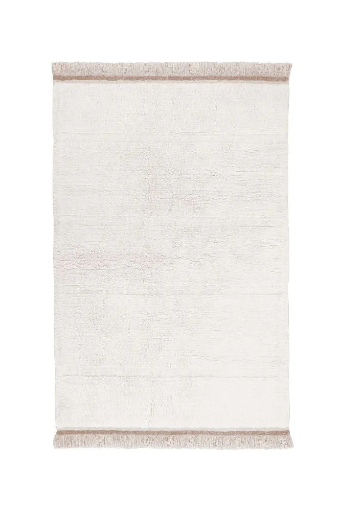 WOOL AREA RUG STEPPE WHITE