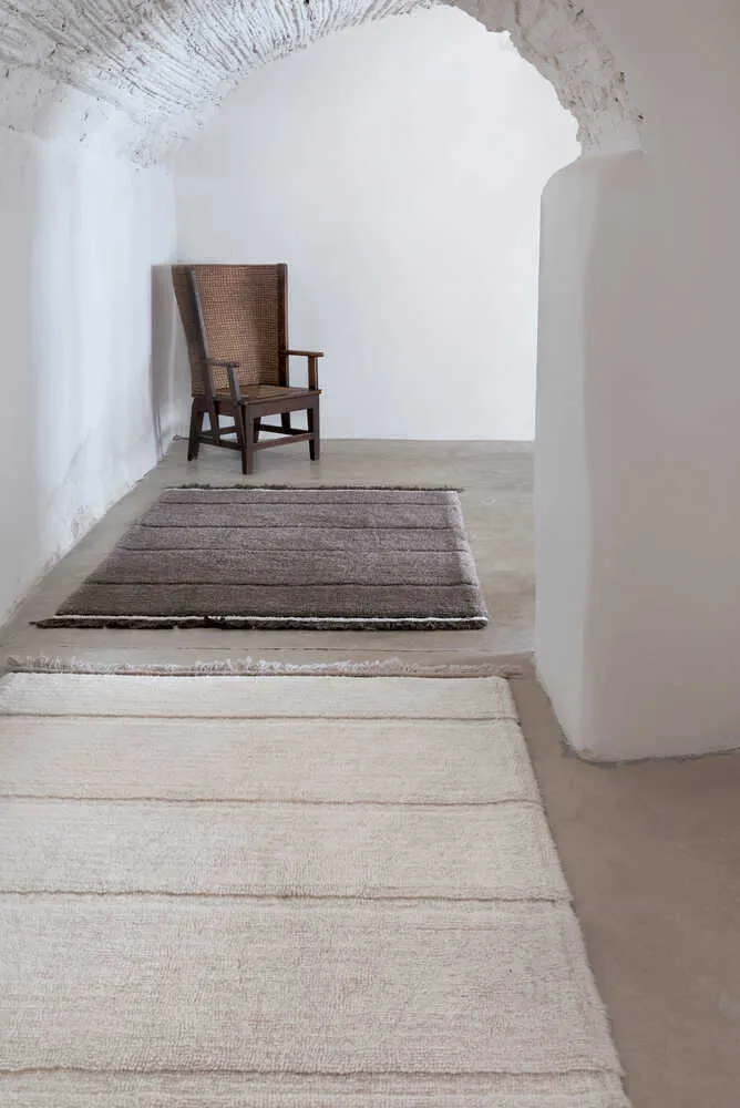 WOOL AREA RUG STEPPE WHITE