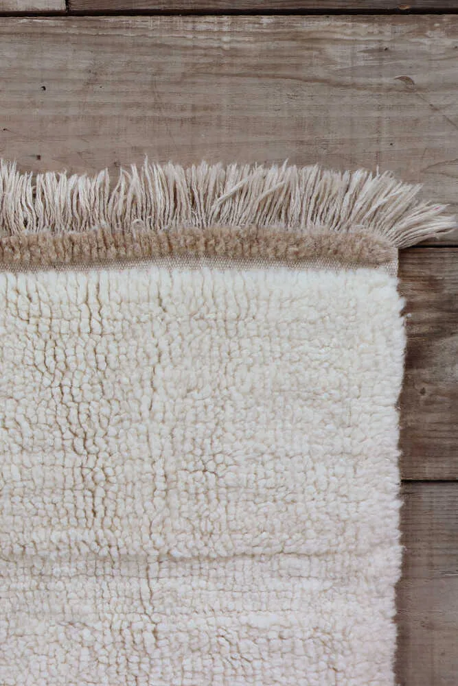 WOOL AREA RUG STEPPE WHITE