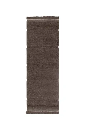 WOOL RUNNER RUG STEPPE - SHEEP BROWN