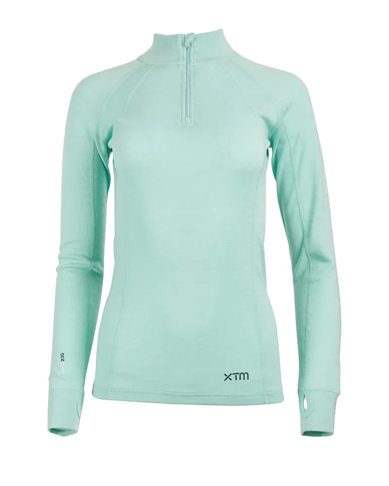 XTM Women's Merino With Zipneck - Yucca