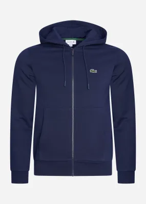 Zip through hoodie - navy blue